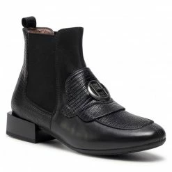 Elastic-sides Chelsea Boots HISPANITAS - Aneto HI00706 Black Black