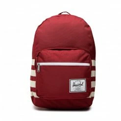 Sports Bags And Backpacks Backpack HERSCHEL - Pop Quiz 10011-04913 Rhubarb/Birch Stripe Dark Red